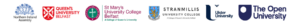 The logos of the contributing members of the Knowledge Exchange Seminar Series - the logos of the Northern Ireland Assembly, Queen's University Belfast, St Mary's College, Stranmillis College, Ulster University, and the Open University.