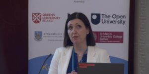Image of Dr Mary Lavelle presenting at Seminar