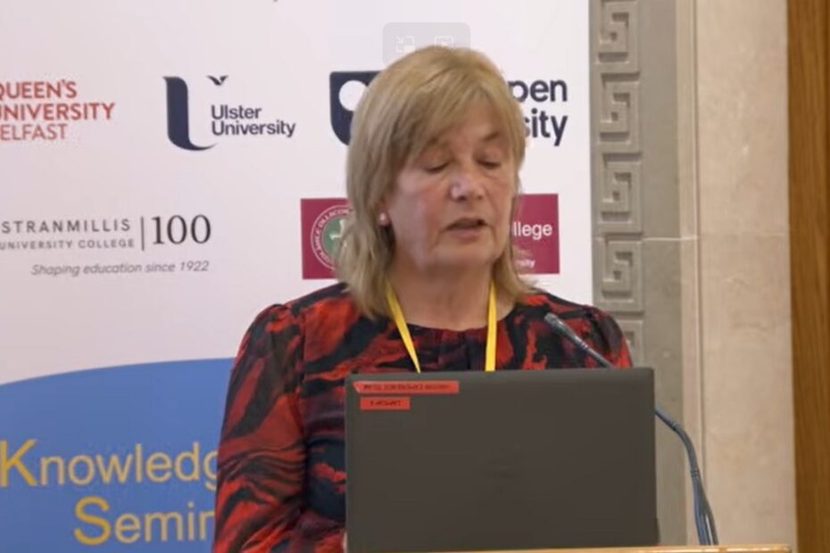 Image of Paula Devine delivering presentation